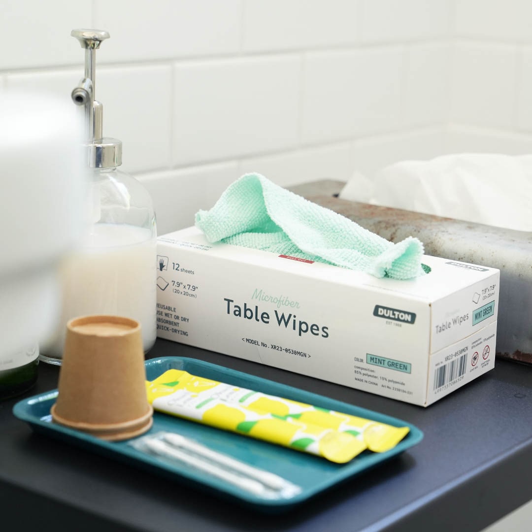 MICROFIBER TABLE WIPES MINT GREEN