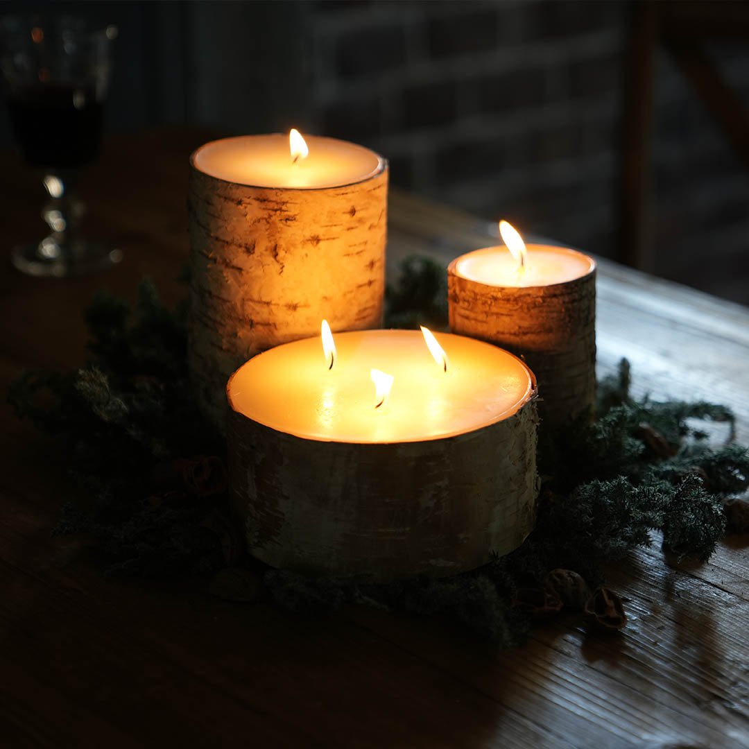 BIRCH WOOD LOG CANDLE S