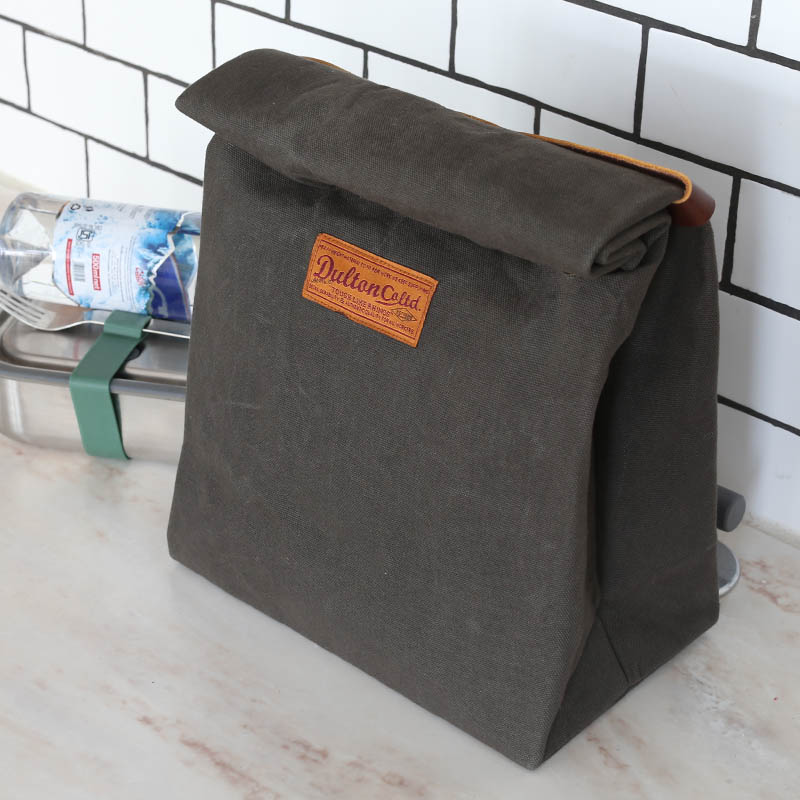 WAX CANVAS LUNCH BAG OLIVE