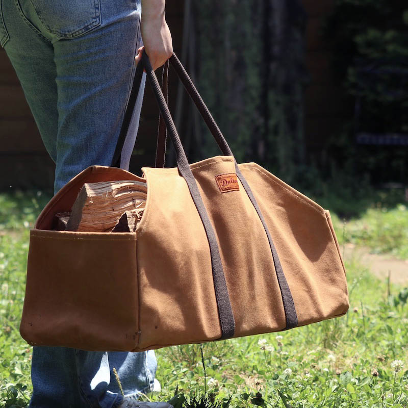 WAX CANVAS LOG BAG CAMEL