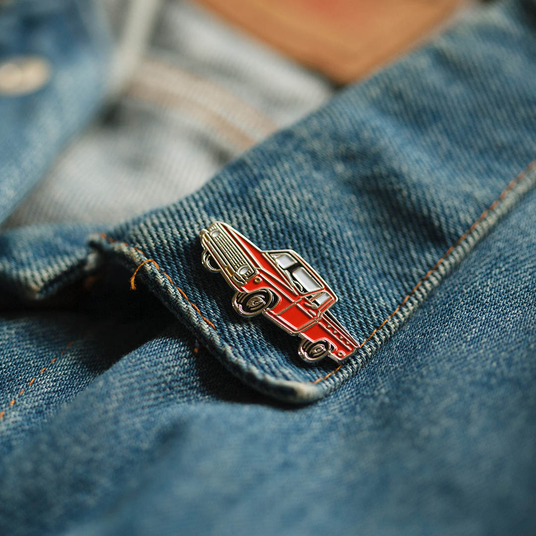 PINS RED PICKUP TRUCK
