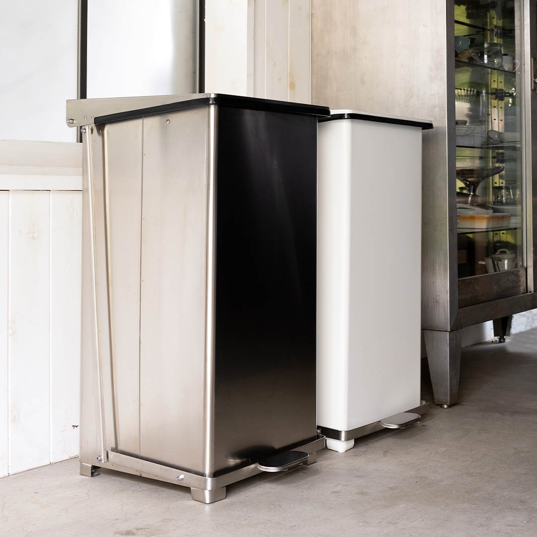 PEDAL BIN 90L STAINLESS