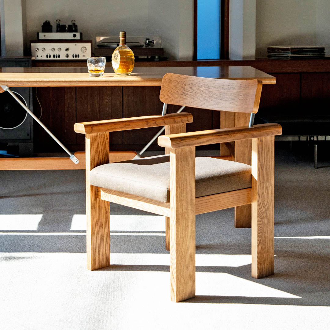 "WRIGHT" DINING CHAIR BROWN