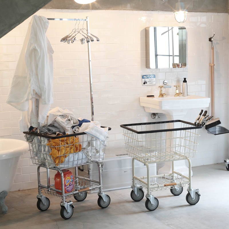 DULTON ONLINE SHOP | LAUNDRY CART WITH POLE RACK IVORY(IVORY ...