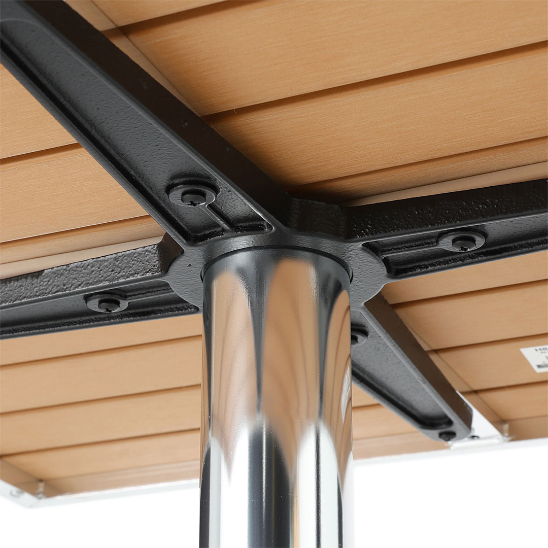 DULTON ONLINE SHOP | ALUMINUM CAFE TABLE SQUARE LIGHT BROWN(LIGHT