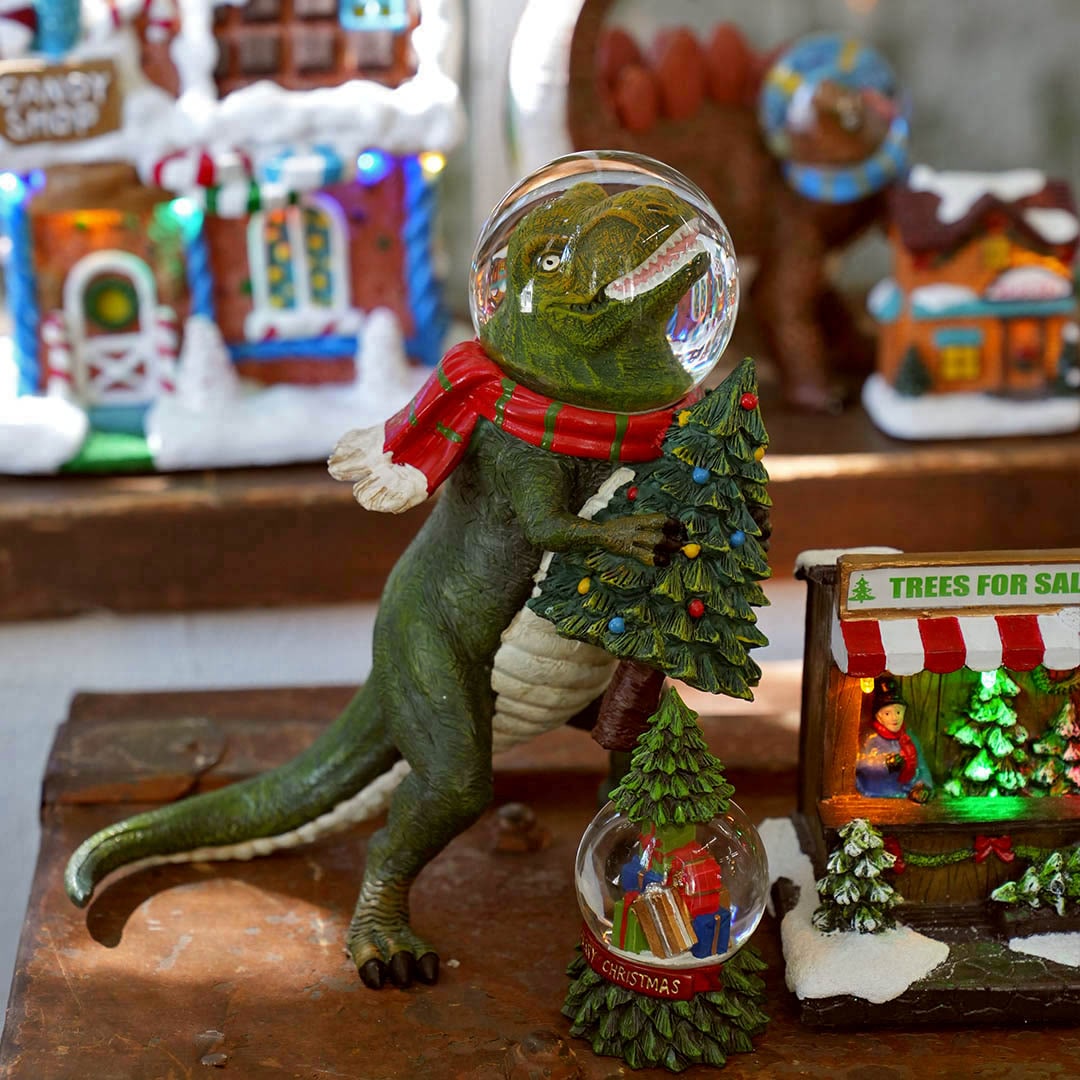 GLOBE DINOSAUR HOLD ON TREE