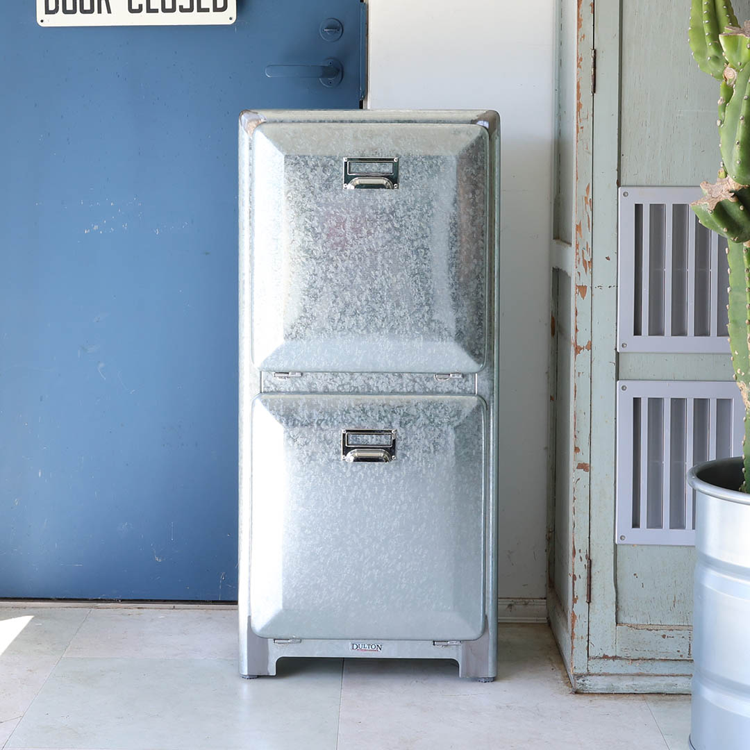 ダルトン トラッシュカン ダブルデッカー ゴミ箱 GALVANIZED DULTON ONLINE SHOP | TRASH CAN DOUBLE DECKER GALVANIZED(GALVANIZED