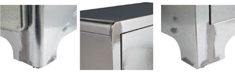 2 DOORS TRASH CAN GALVANIZED