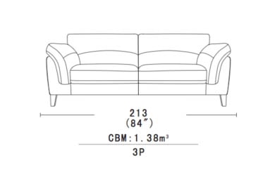 LEATHER SOFA 3 SEATER