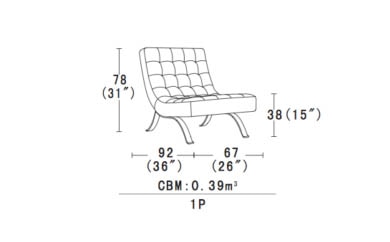 LEATHER SOFA 1 SEATER