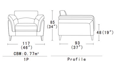 LEATHER SOFA 1 SEATER