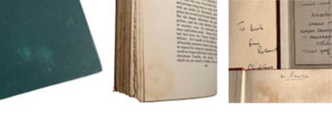 ANTIQUE BOOK GREEN-25cm