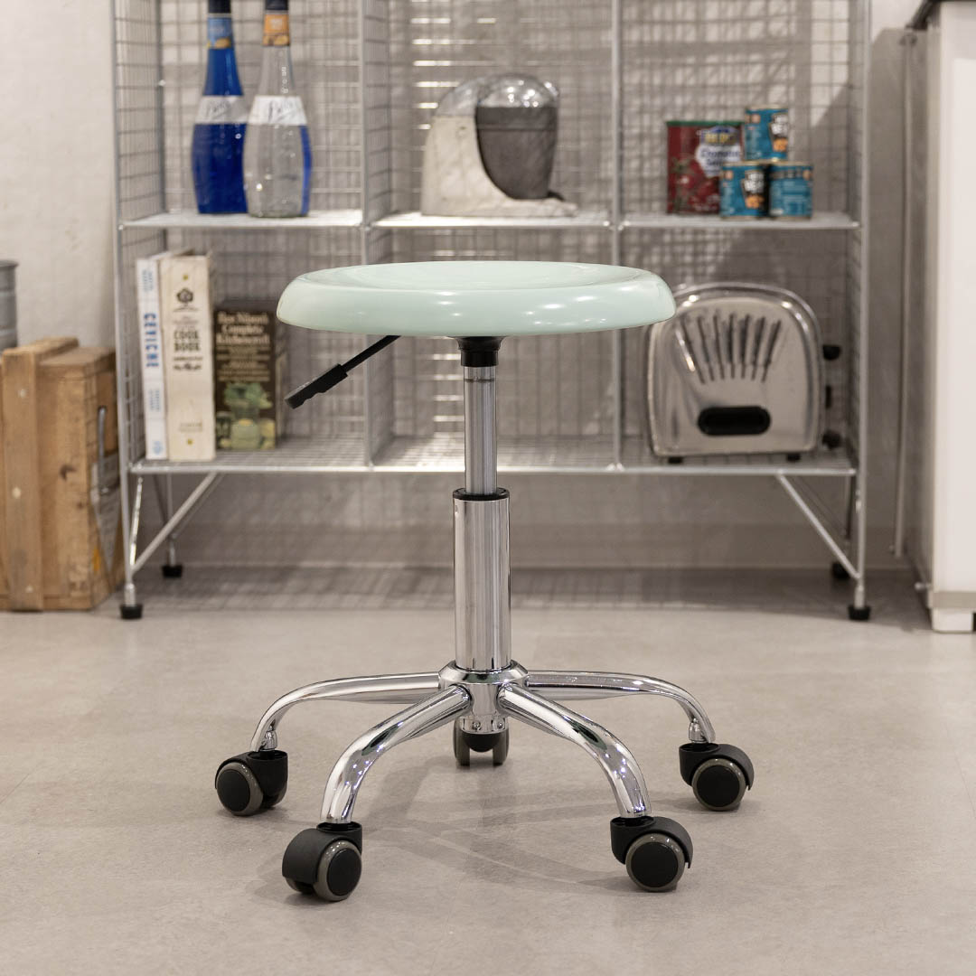 DULTON ONLINE SHOP | STEEL STOOL WITH CASTORS LIGHT GREEN(LIGHT