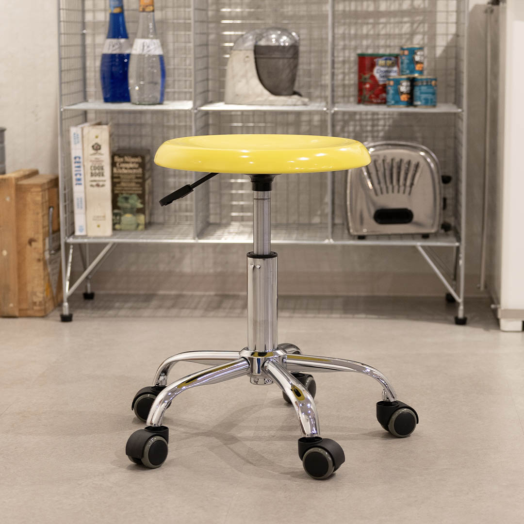 DULTON ダルトン ビートスツール イエロー DULTON ONLINE SHOP | STEEL STOOL WITH CASTORS YELLOW(YELLOW): 家具