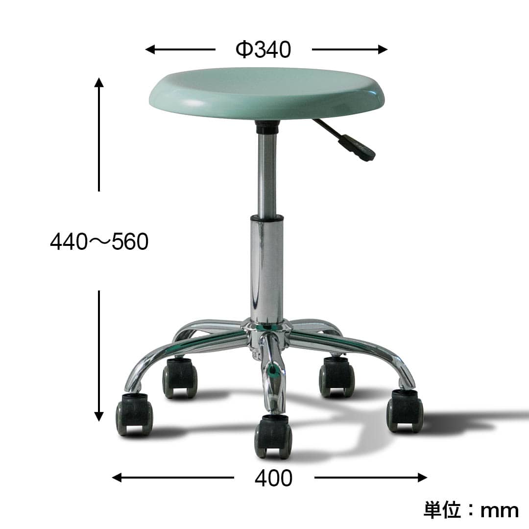 DULTON ONLINE SHOP | STEEL STOOL WITH CASTORS LIGHT GREEN(LIGHT