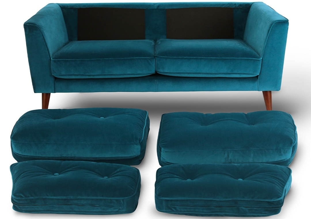 DULTON ONLINE SHOP | VELVET SOFA 2 SEATER CLASSIC BLUE
