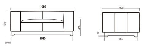 MASTER SOFA BROWN 2 SEATER