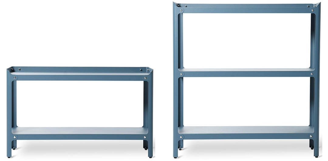 STEEL SHELF 3 LAYRES BLUE