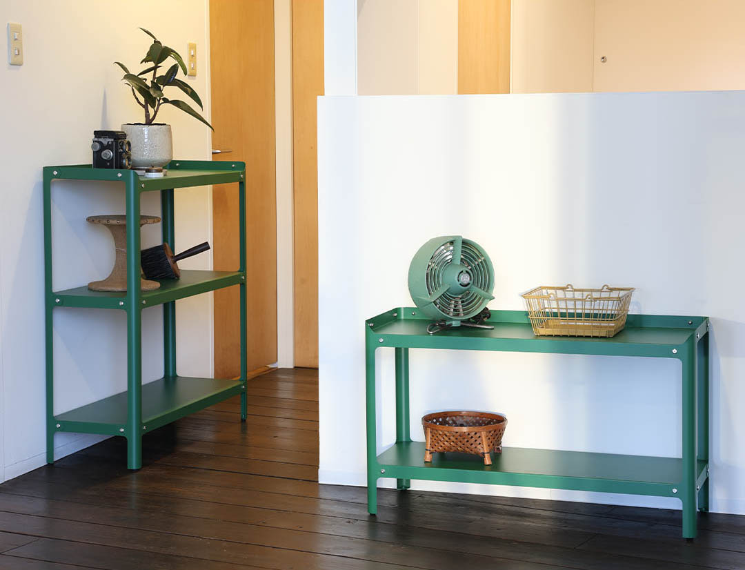 STEEL SHELF 3 LAYRES GREEN