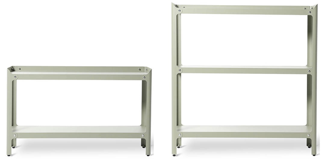 STEEL SHELF 3 LAYRES SAGE GREEN