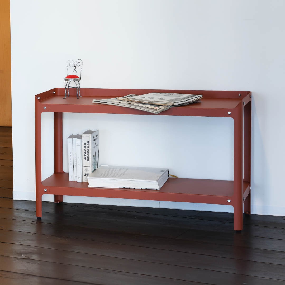 STEEL SHELF 2 LAYRES BROWN