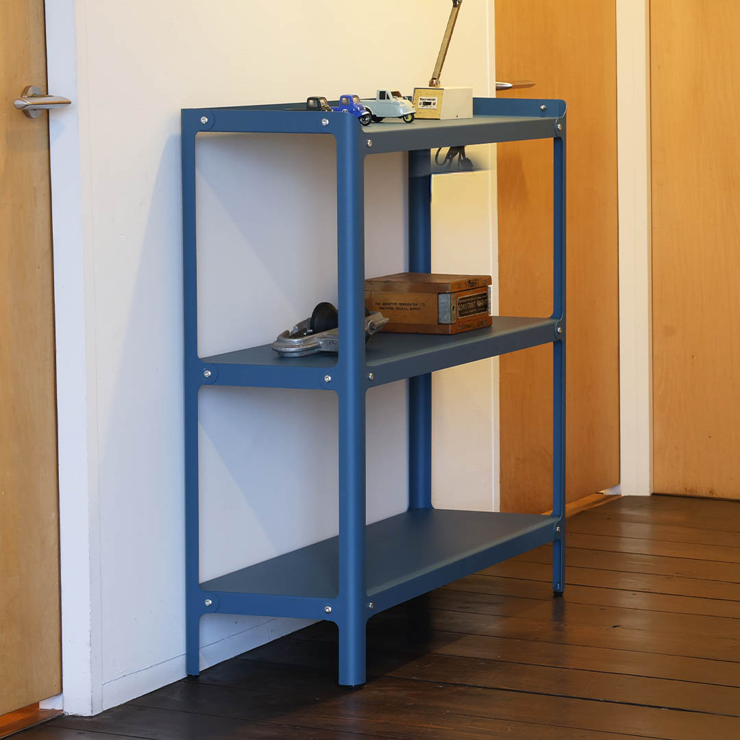STEEL SHELF 3 LAYRES BLUE