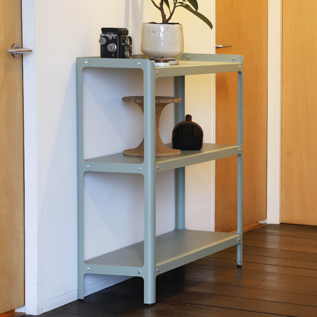 STEEL SHELF 3 LAYRES SAGE GREEN