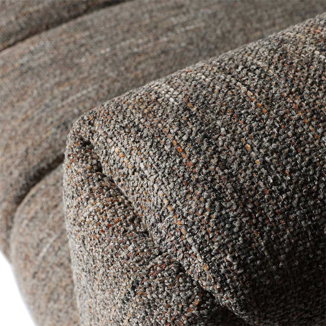 FABRIC SOFA WAVE 3 SEATER BROWN