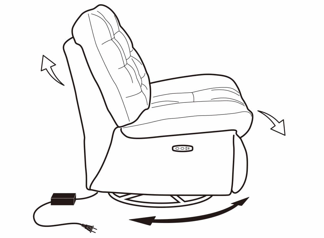 ELECTRIC RECLINING GLIDER SOFA 1P