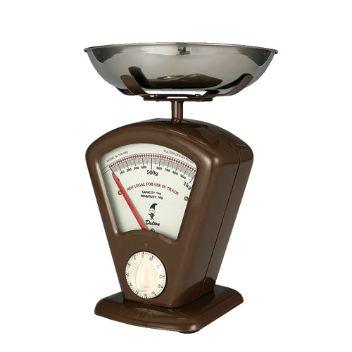 KITCHEN SCALE W/TIMER BRW