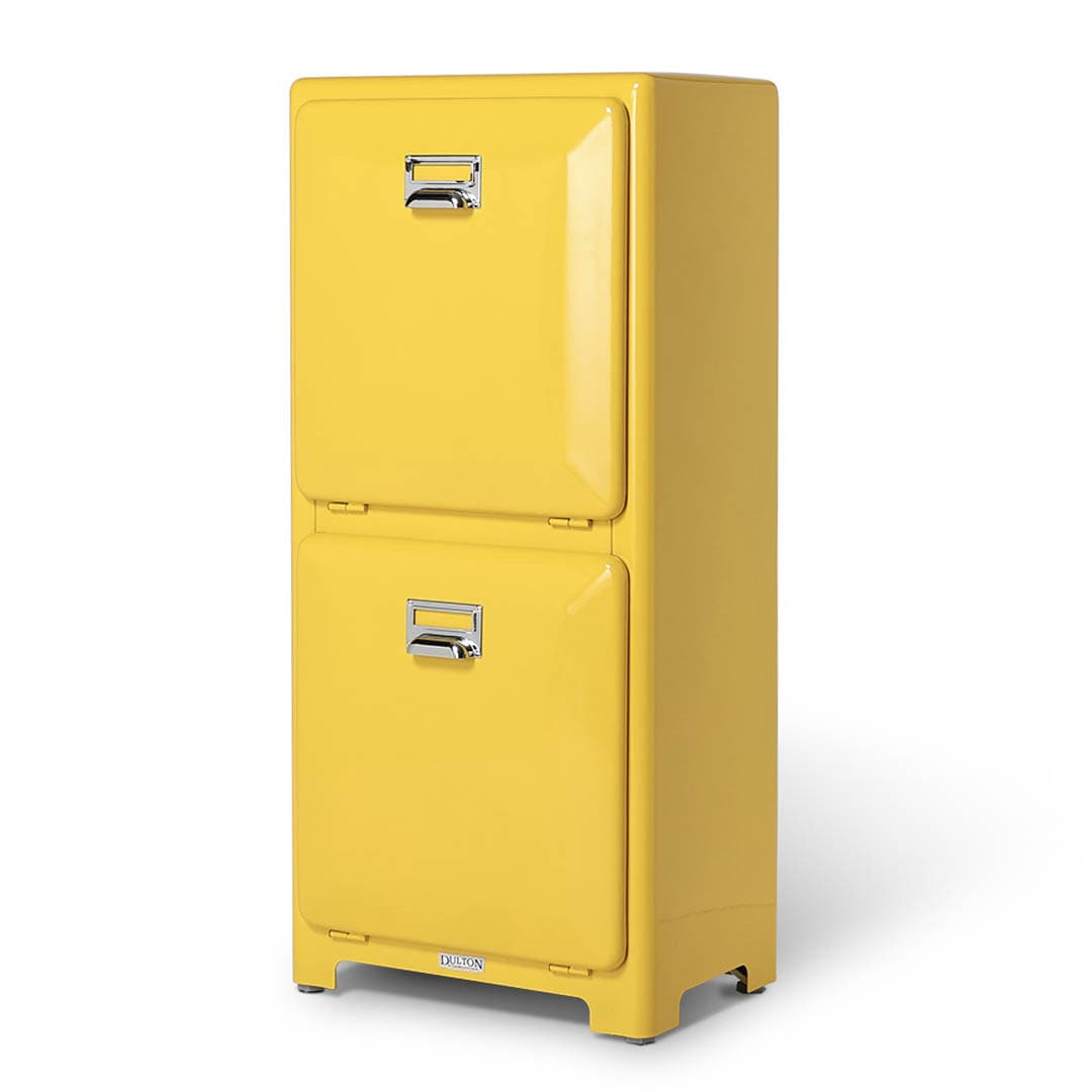 DULTON ONLINE SHOP | TRASH CAN DOUBLE DECKER YELLOW(YELLOW
