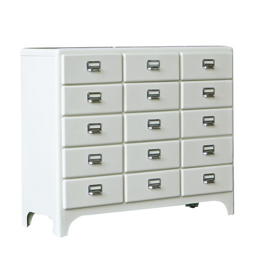 3 COLUMNS BY 5 DRAWERS IVORY