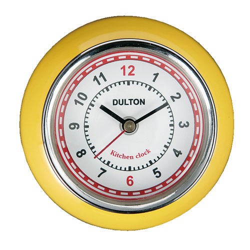 KITCHEN CLOCK YELLOW