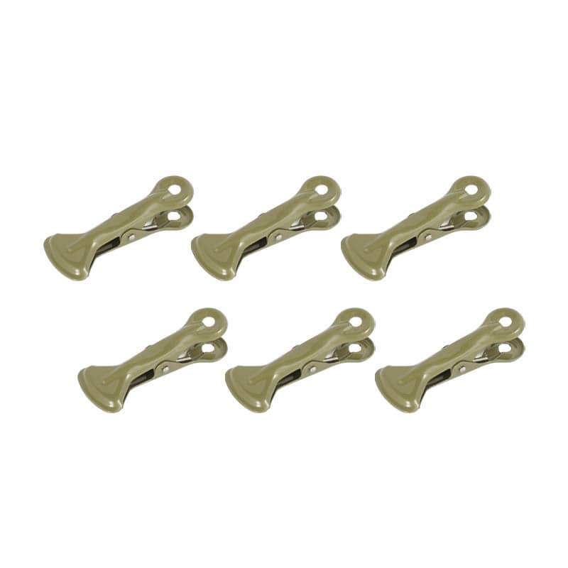 6 COLORED CLIPS B OLIVE DRAB