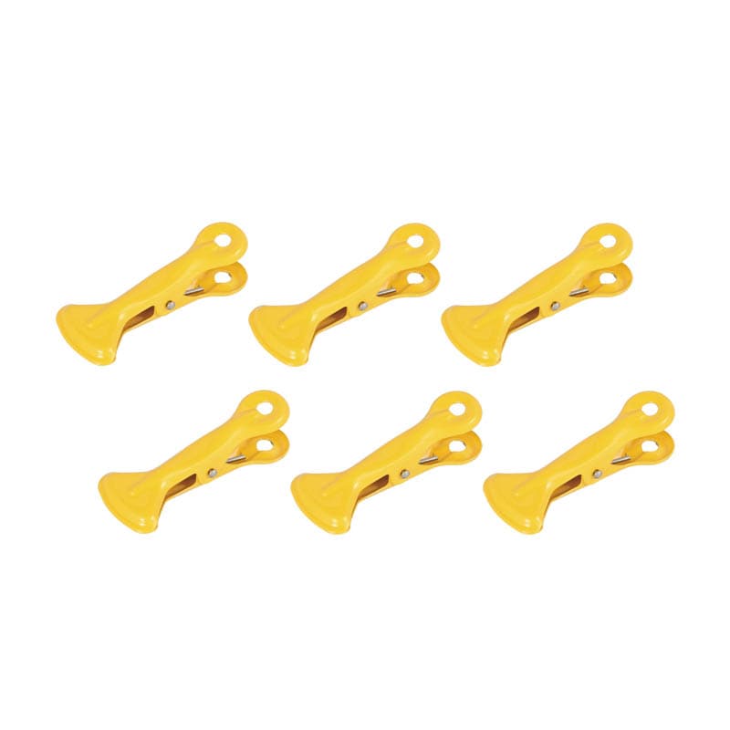 6 COLORED CLIPS B YELLOW