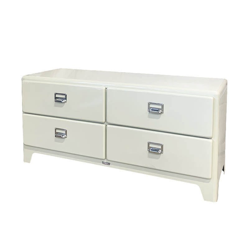 2 BY 2 METAL DRAWERS IVORY