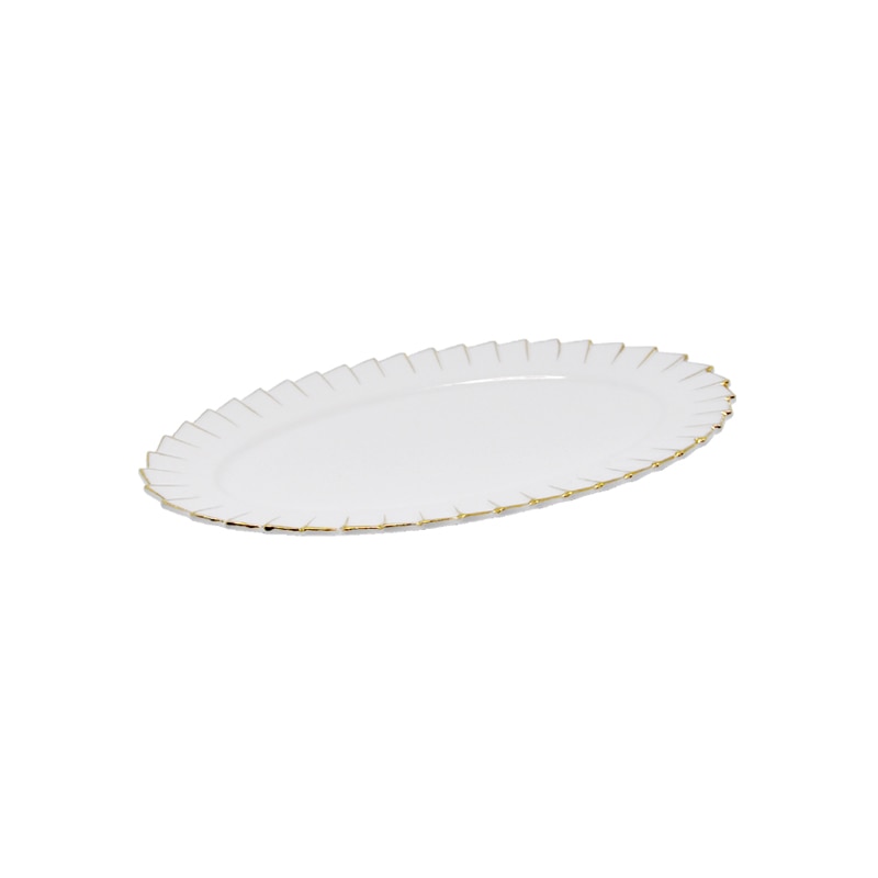 OVAL PLATE ''PLEATS DECOR'' S