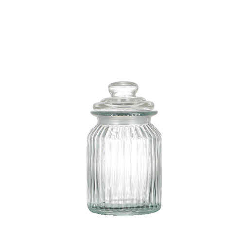 GLASS CANISTER ''PUMPKIN ''M