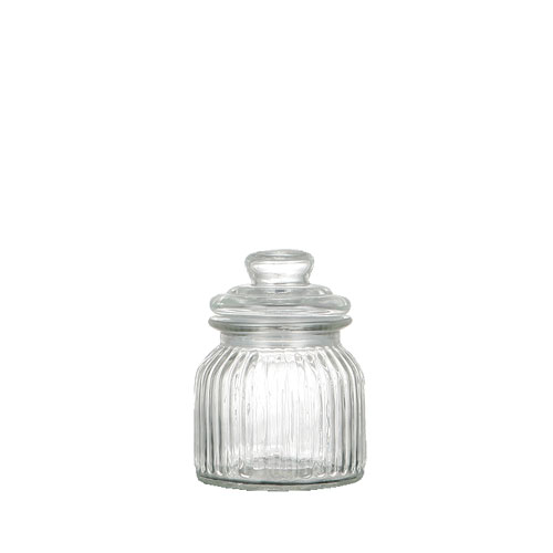 GLASS CANISTER ''PUMPKIN ''S