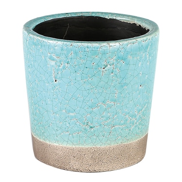 COLOR GLAZED POT TURQUOISE