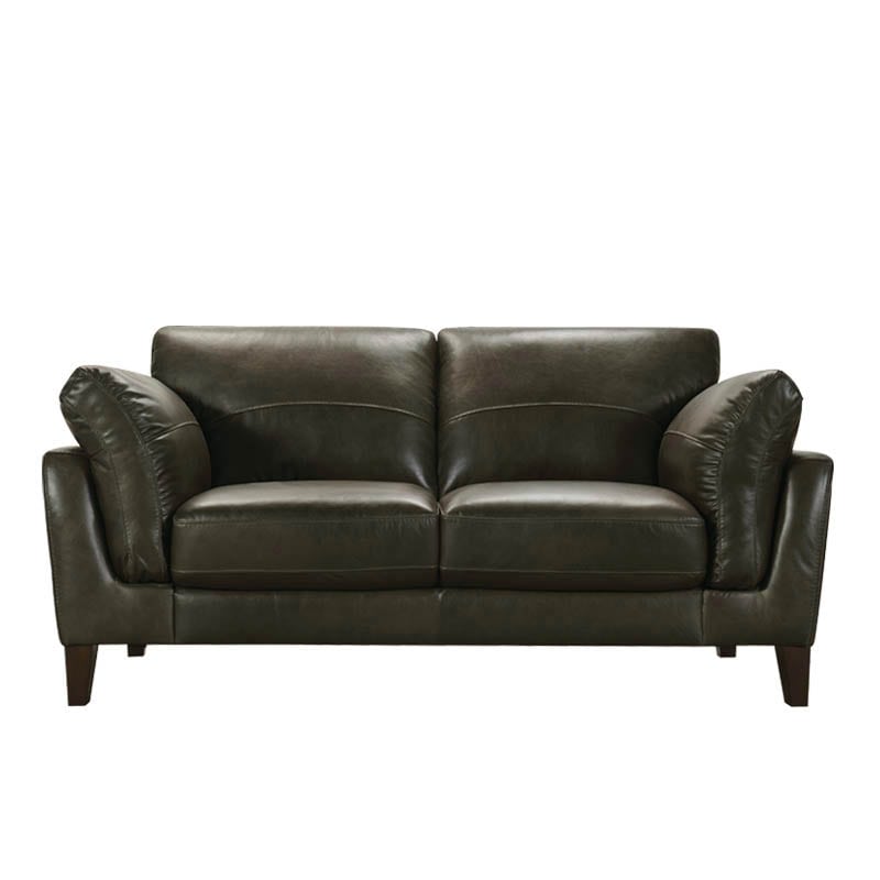 LEATHER SOFA 2 SEATER GREEN