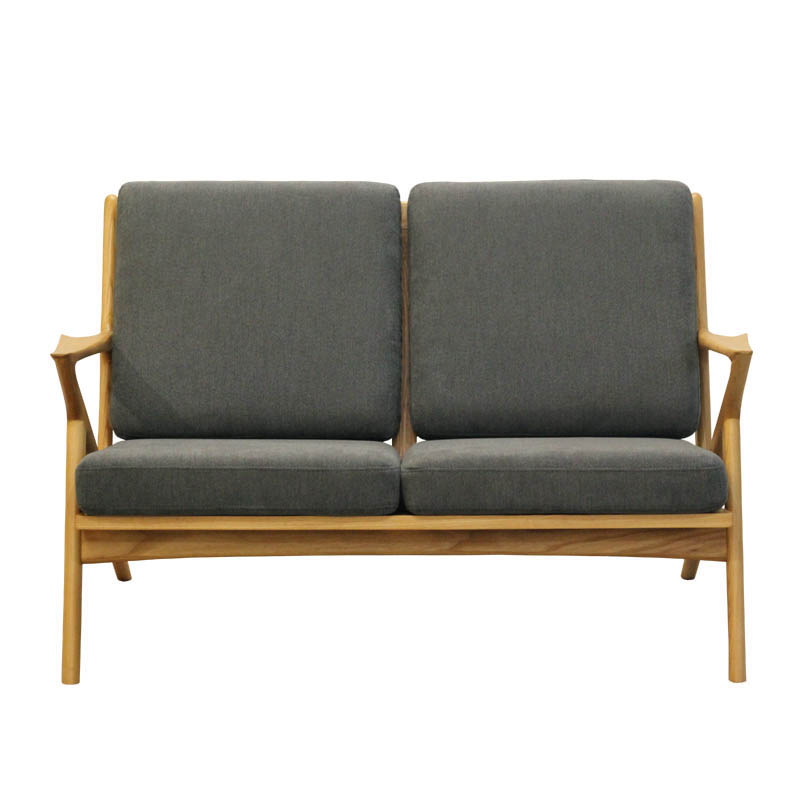 WOOD FRAME SOFA 2ST STONE GRAY