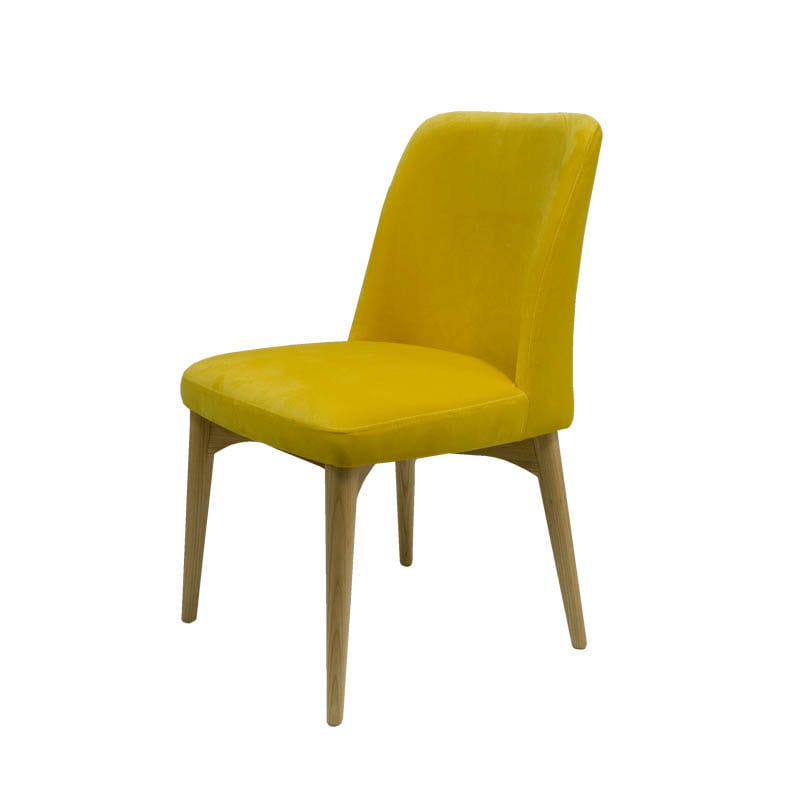 VELVET CHAIR YELLOW