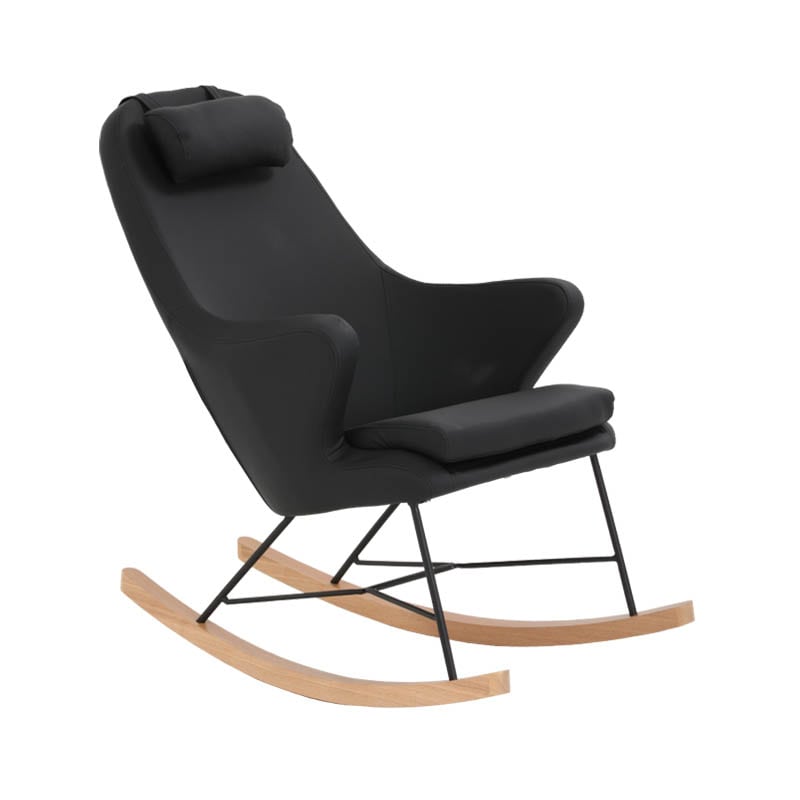 ROCKING CHAIR PU BLACK"