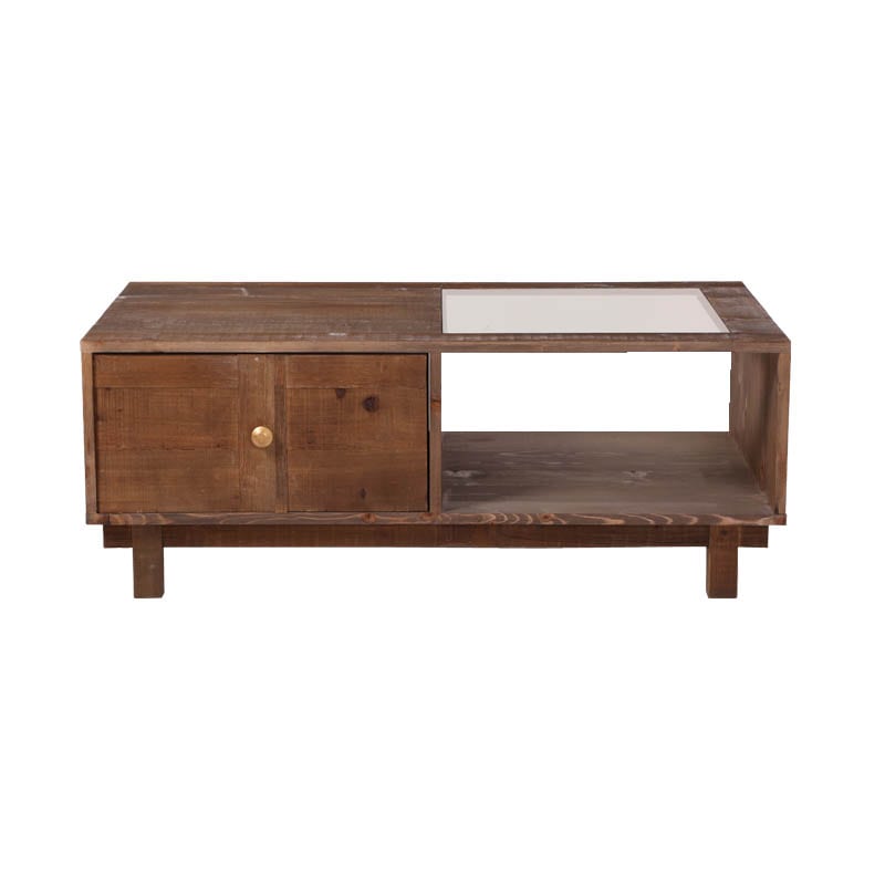 'DARCEY'' PINE TABLE GLASS TOP