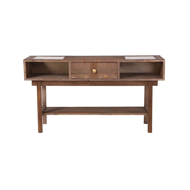 'DARCEY'' PINE CONSOLE GLASS TOP