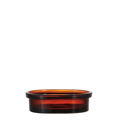 BEOBA GLASSWARE  DISH AMBER