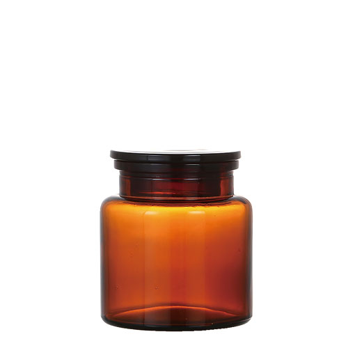 BEOBA GLASSWARE  JAR AMBER
