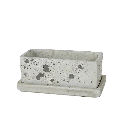 SOLID PLANTER RECTANGLE S R.GRAY