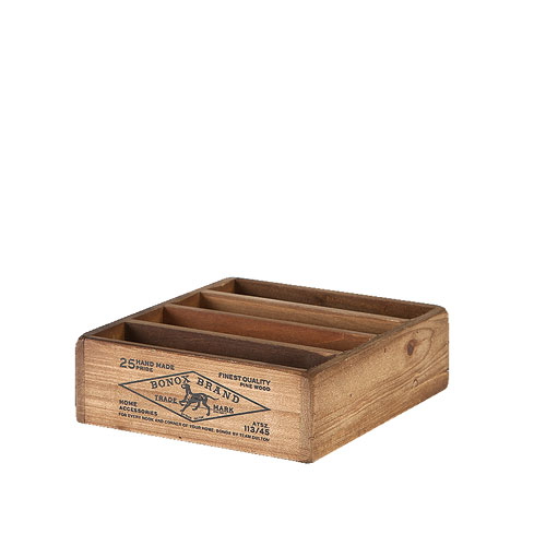 WOODEN BOX FOR POSTCARDS  NATURAL